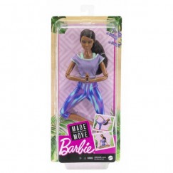 Barbie Hajlékony Jógababa - Kék-Lila Ruhában