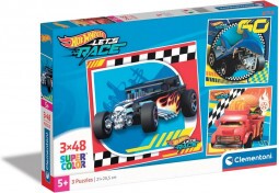 Clementoni Puzzle 3X48 db-os Supercolor - Hot Wheels