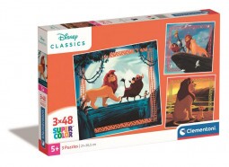 Clementoni Puzzle 3x48 db - Supercolor - Square The Lion King