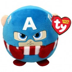 TY Beanie Balls Marvel Amerika Kapitány Plüss Gombóc